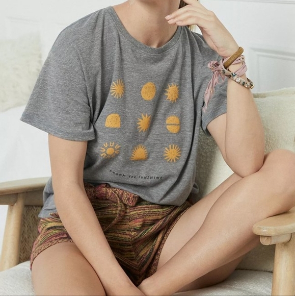 Anthropologie Jen B Peters Sunshine Tee S - Picture 1 of 7